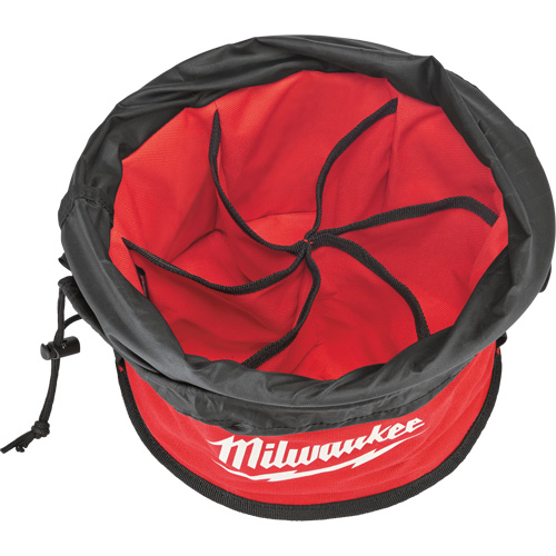 Sac range-tout style parachute, 11-4/5" lo x 11-4/5" la x 11" h, Nylon, Noir/Rouge Infinity Industrial Services Inc.