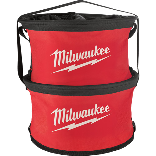 Sac range-tout style parachute, 11-4/5" lo x 11-4/5" la x 11" h, Nylon, Noir/Rouge Infinity Industrial Services Inc.