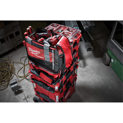 Packout Tool Bag, Ballistic Nylon, 8 Pockets, Black/Red Infinity Industrial Services Inc.