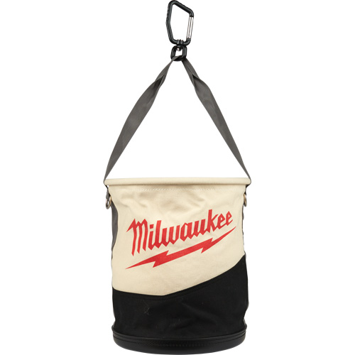 Utility Bucket, 11-4/5" L x 11-4/5" W x 14-3/5" H, Canvas, Beige/Black Infinity Industrial Services Inc.