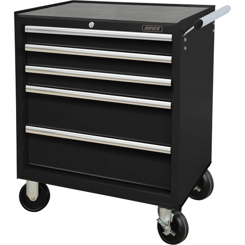 Industrial Tool Cart, 5 Drawers, 27" W x 18-3/4" D x 31-1/2" H, Black Infinity Industrial Services Inc.