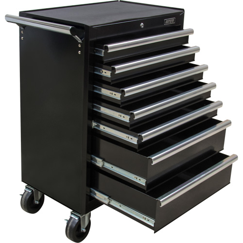 Industrial Tool Cart, 7 Drawers, 27" W x 18-3/4" D x 39" H, Black Infinity Industrial Services Inc.