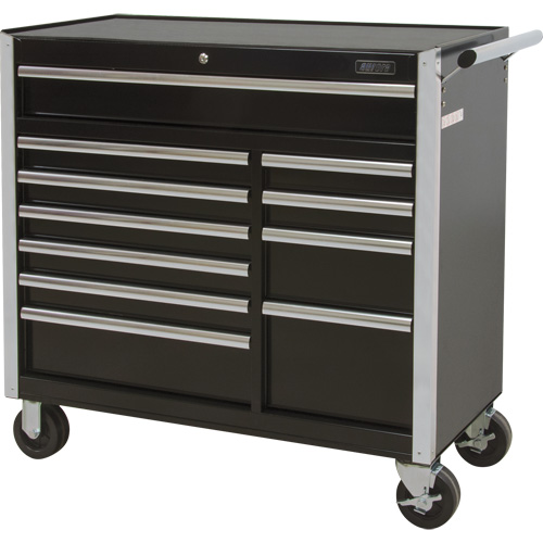 Industrial Tool Cart, 11 Drawers, 41" W x 18-3/4" D x 39-1/3" H, Black Infinity Industrial Services Inc.