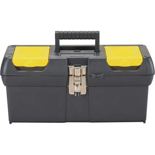 2000 Series Tool Box with Tray, 16" W x 7-1/10" D x 8-1/10" H, Black/Yellow Infinity Industrial Services Inc.