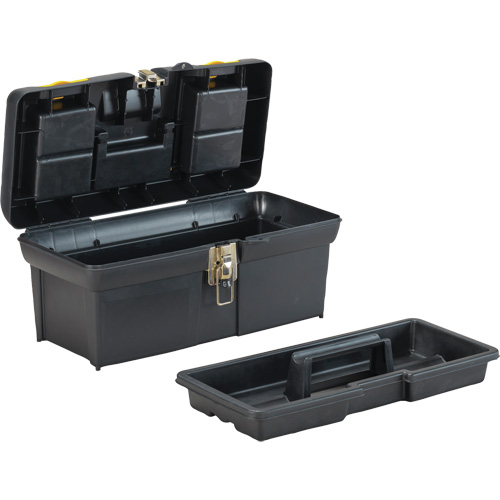 2000 Series Tool Box with Tray, 16" W x 7-1/10" D x 8-1/10" H, Black/Yellow Infinity Industrial Services Inc.