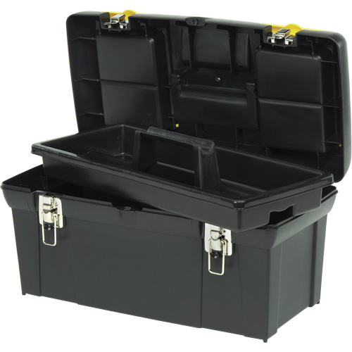 2000 Series Tool Box with Tray, 24" W x 11-1/4" D x 11" H, Black/Yellow Infinity Industrial Services Inc.