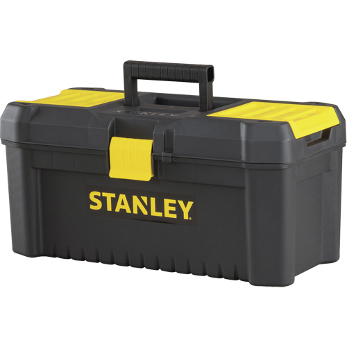 Essential&reg; Tool Box with Tray, 16" W x 8" D x 7-3/10" H, Black/Yellow Infinity Industrial Services Inc.