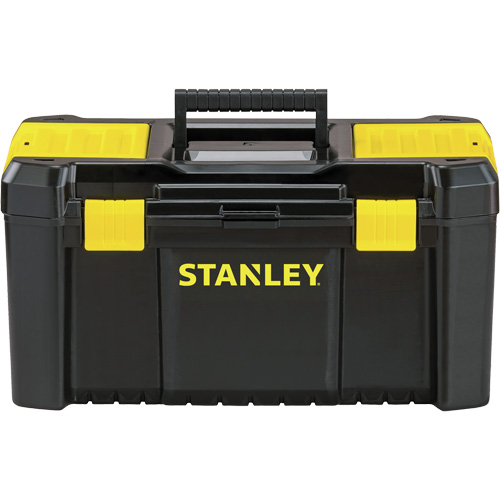 Essential&reg; Tool Box with Tray, 19" W x 9-7/8" D x 9-3/4" H, Black/Yellow Infinity Industrial Services Inc.