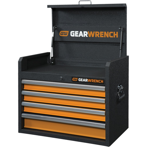 GSX Series Tool Chest, 26" W, 4 Drawers, Black/Orange Infinity Industrial Services Inc.