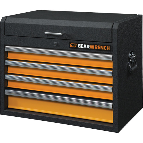 GSX Series Tool Chest, 26" W, 4 Drawers, Black/Orange Infinity Industrial Services Inc.