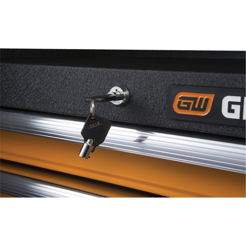 GSX Series Tool Chest, 26" W, 4 Drawers, Black/Orange Infinity Industrial Services Inc.
