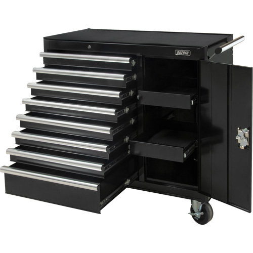 Industrial Tool Cart, 8 Drawers, 44-3/10" W x 21-1/10" D x 36-7/10" H, Black Infinity Industrial Services Inc.