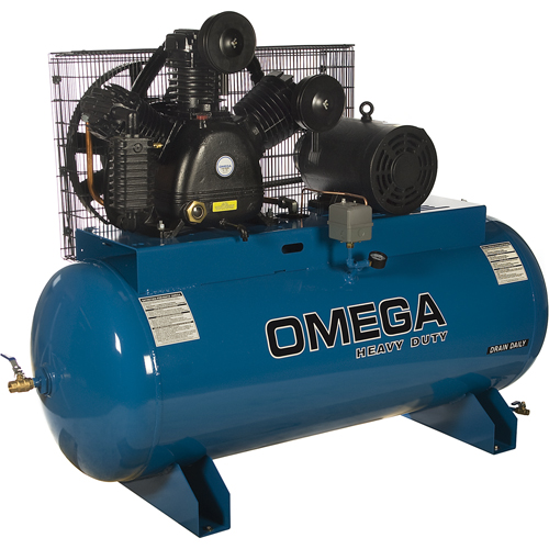 Compresseurs d'air s&eacute;rie industrielle - Compresseurs horizontaux - Deux &eacute;tages, 100 gal. (120 gal. US) Infinity Industrial Services Inc.