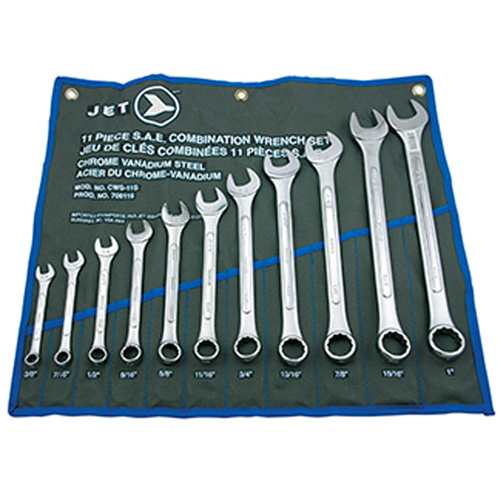11-Piece SAE Raised Panel Combination Wrench Set, Combination, 11 Pieces, Imperial Infinity Industrial Services Inc.