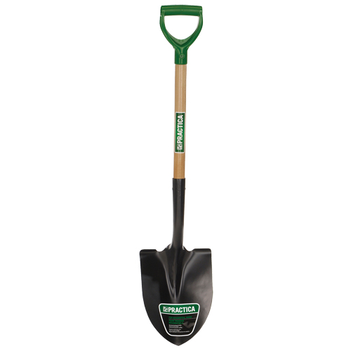 Round-Point Shovel, Tempered Steel Blade, Wood, D-Grip Handle Infinity Industrial Services Inc.