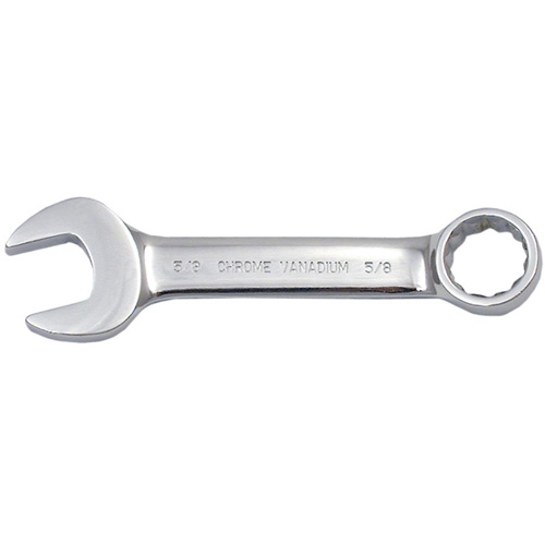 Fully Polished Stubby Combination Wrench, 12 Point, 3/8", Chrome Finish Infinity Industrial Services Inc.