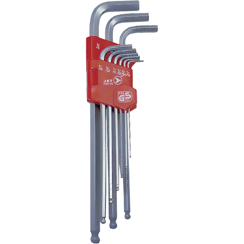 JBHK-9XL Extra Long Ball Nose Hex Key Set, 9 Pcs., Imperial Infinity Industrial Services Inc.
