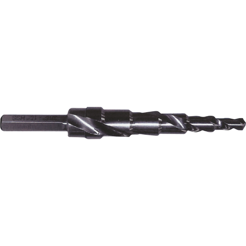 Progressive Step Drill, 3/16" - 1/2" , 1/16" Increments, High Speed Steel Infinity Industrial Services Inc.