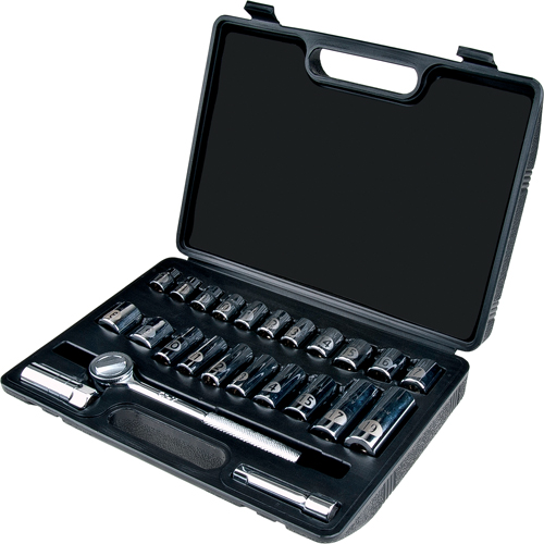 Jeu de douilles m&eacute;triques, 24 Mcx, Prise de 3/8", Profond Infinity Industrial Services Inc.