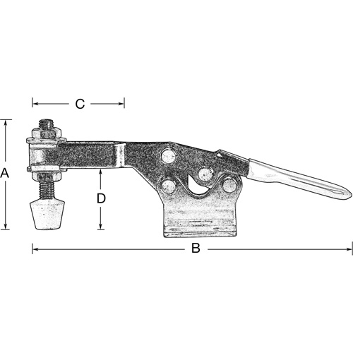 Horizontal Hold-Down Clamps, 500 lbs. Clamping Force, Horizontal Infinity Industrial Services Inc.