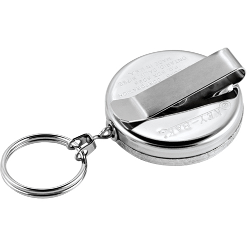 The Original Key Reel, Chrome, 24" Cable, Belt Clip Attachment Infinity Industrial Services Inc.