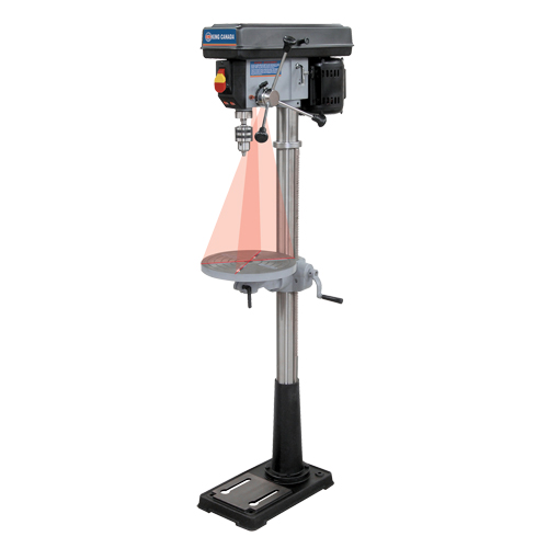 Perceuses &agrave; colonne de plancher avec laser, 13", Mandrin 5/8", 3600 tr/min Infinity Industrial Services Inc.