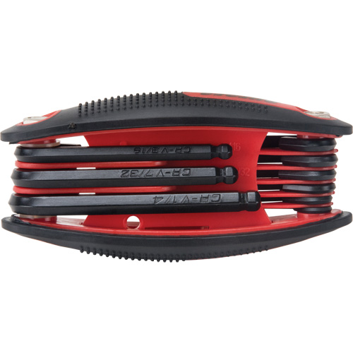 Ball End Fold-Up Hex Key Set, 9 Pcs., Imperial Infinity Industrial Services Inc.
