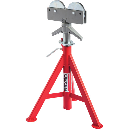 Roller Head Low Pipe Stand #RJ-98, 59-104 cm Height Adjustment, 12" Max. Pipe Capacity, 1000 lbs. Max. Weight Capacity Infinity Industrial Services Inc.