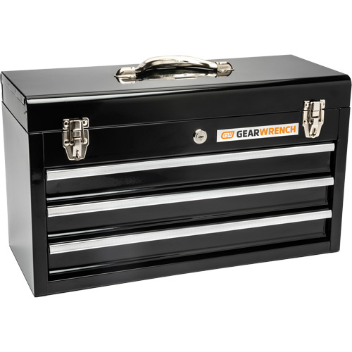 Portable Tool Box, 20" W, 3 Drawers, Black Infinity Industrial Services Inc.
