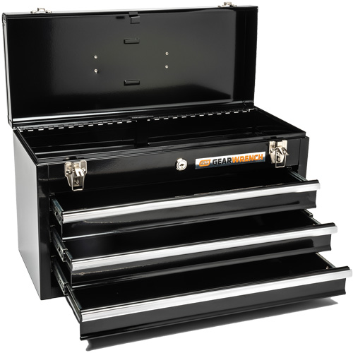 Portable Tool Box, 20" W, 3 Drawers, Black Infinity Industrial Services Inc.
