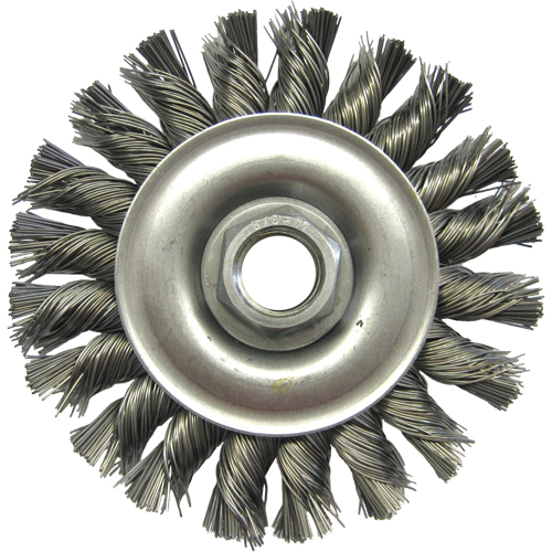 Brosses m&eacute;talliques &agrave; touret, Dia. 4", Fils 0,02", Arbre 5/8"-11, Acier Infinity Industrial Services Inc.