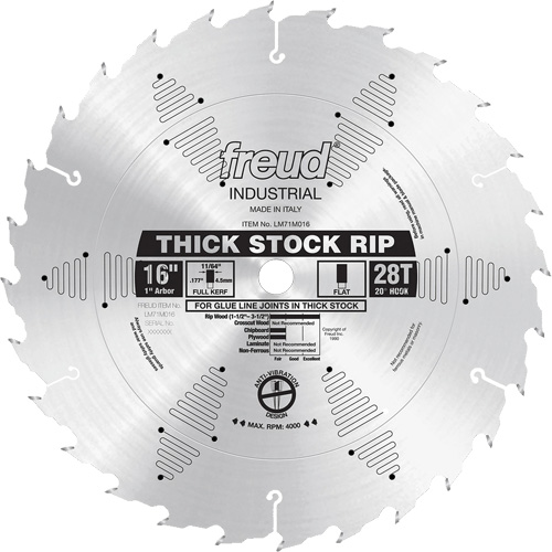 Industrial Saw Blade - Ripping, 16", 28 Teeth, Wood Use Infinity Industrial Services Inc.