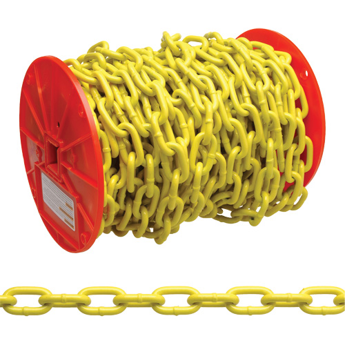 Chaîne ronde &eacute;prouv&eacute;e, Acier &agrave; faible teneur en carbone, 3/16" x 100' (30,4 m) l, Calibre 30, Charge d'utilisation 800 lb (0,4 tonne) Infinity Industrial Services Inc.