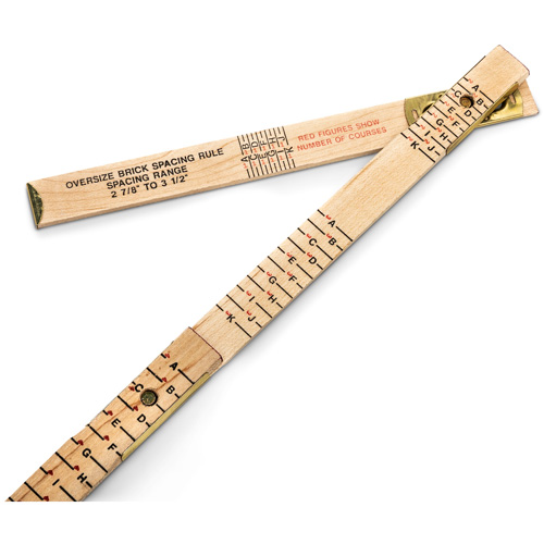 Red End&reg; Oversized Brick Mason Rule, 6' L, Wood, 1/16" Graduations Infinity Industrial Services Inc.