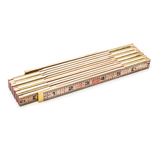Red End&reg; Rule with Two 6" Slide Rule Extensions, 6' L, Wood, 1/16" Graduations Infinity Industrial Services Inc.