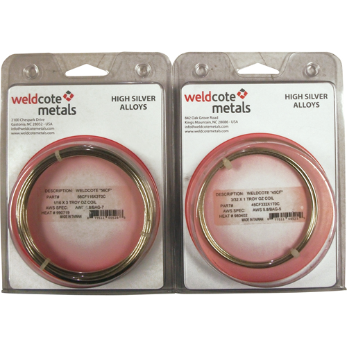 Alliages de brasage &agrave; haute teneur en argent Infinity Industrial Services Inc.