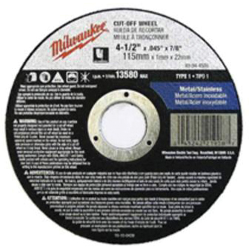 Meules &agrave; tronçonner &agrave; centre abaiss&eacute;, 5" x 0,045", Arbre de 7/8", Type 27, Oxyde d'aluminium, 13580 Tr/min Infinity Industrial Services Inc.