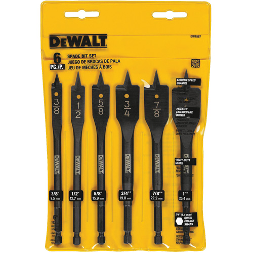 Heavy-Duty Spade Bit Set, 6 Pieces Infinity Industrial Services Inc.