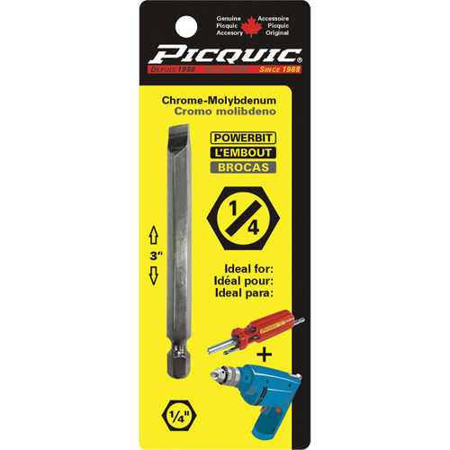 Embout, Fente, Embout 1/4", Prise 1/4", Longueur 3" Infinity Industrial Services Inc.