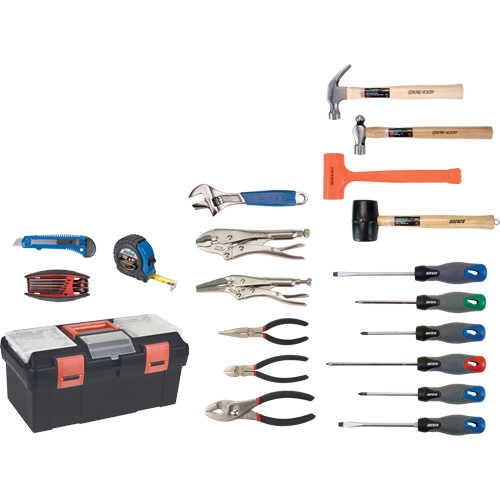Jeu d'outils essentiels avec coffret en plastique, 28 morcea Infinity Industrial Services Inc.