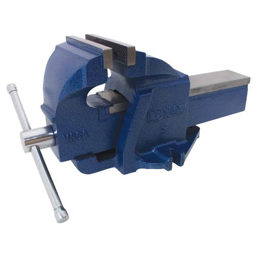 Ductile Iron Mechanics Bench Vise, 5" Jaw Width, 3-3/10" Throat Depth Infinity Industrial Services Inc.