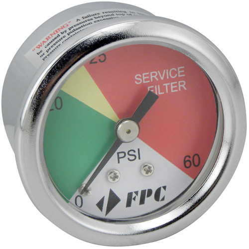 PG1326 Transmission Filter Pressure Gauge, 2" , 0 - 60 psi, Back Mount, Analogue Infinity Industrial Services Inc.