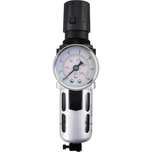Modular Air Filter/Regulator (Gauge Included), 1/4" NPT, 145 PSI, 0.3 fl. oz. Capacity Infinity Industrial Services Inc.