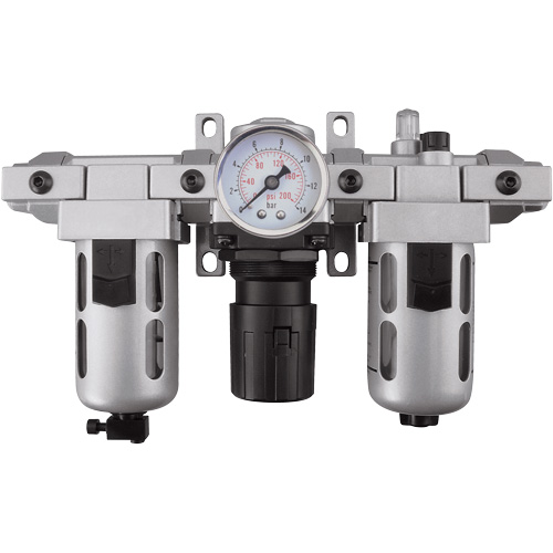 Filtre, r&eacute;gulateur et lubrificateur d'air modulaire (manom&egrave;tre compris), 1/4" NPT Infinity Industrial Services Inc.