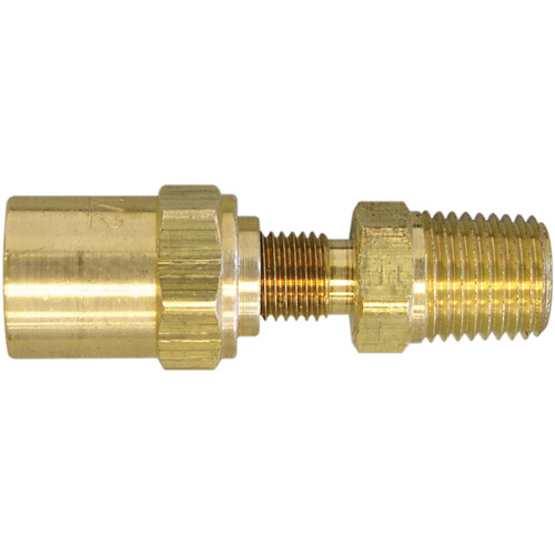3/8" NPT Reusable Hose Fitting, 11/16" Dia., Brass Infinity Industrial Services Inc.