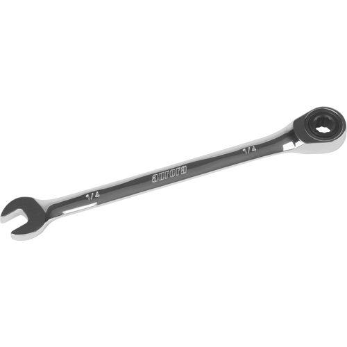 SAE Ratcheting Combination Wrench, 12 Point, 1/4", Chrome Finish Infinity Industrial Services Inc.