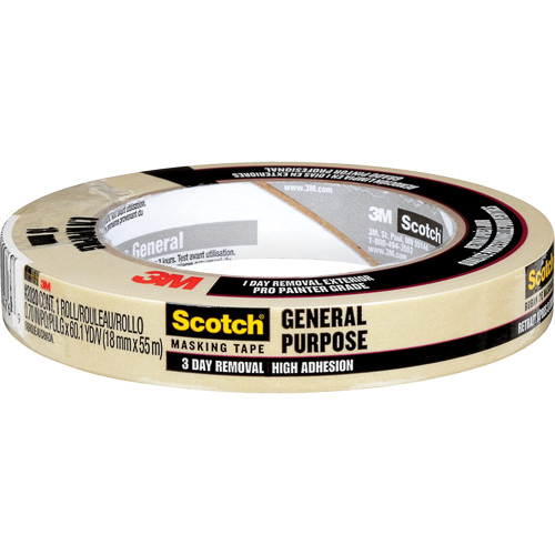 Ruban-cache Scotch pour entrepreneurs 2020, 18 mm (3/4") x 55 m (180'), Beige Infinity Industrial Services Inc.