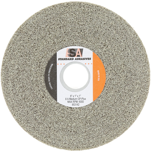 Meule &agrave; usage g&eacute;n&eacute;ral Standard Abrasives, 6" dia., Grain Moyen, Oxyde d'aluminium Infinity Industrial Services Inc.