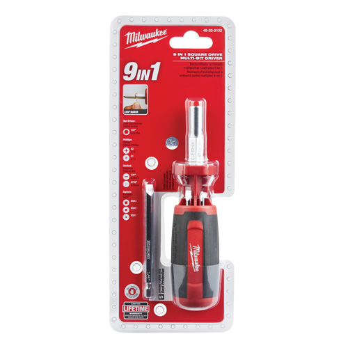 9-in-1 Square Drive Multi-Bit Driver, 9" L, Cushion Grip Handle Infinity Industrial Services Inc.