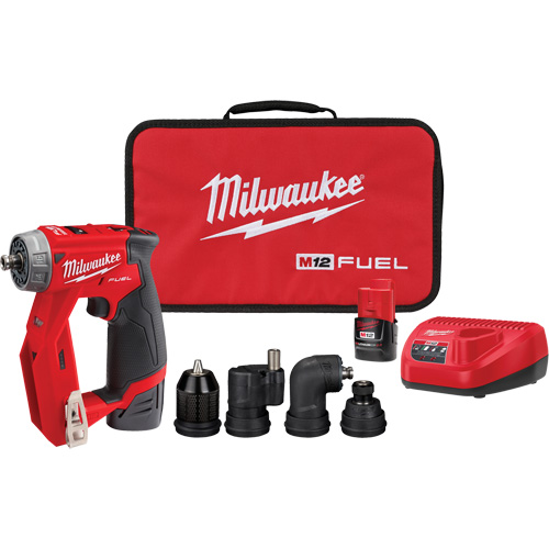 M12 Fuel Installation Drill-Driver Kit, Lithium-Ion, 12 V, 1/4"/3/8" Chuck, 300 in-lbs Torque Infinity Industrial Services Inc.